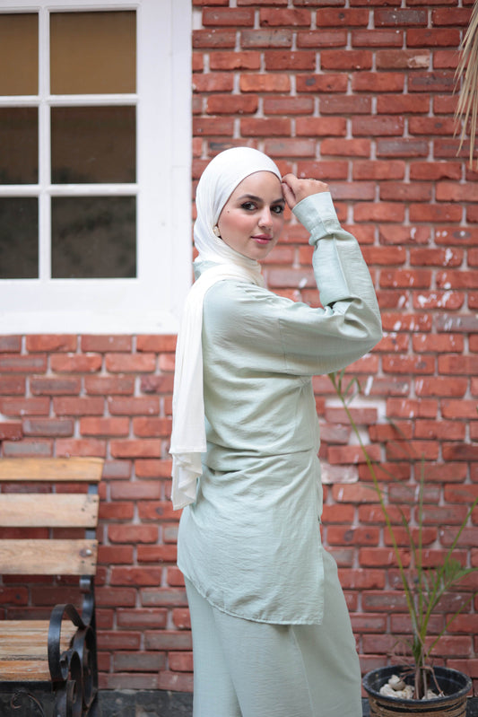 Mint criss cross shirt